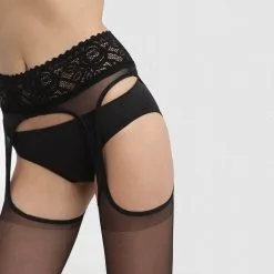 Collant Noir Infiniment Jarretelles 20D -Vendite Maillots De Bain D05ZVE1 0HZ 02