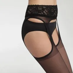 Collant Noir Infiniment Jarretelles 20D -Vendite Maillots De Bain D05ZVE1 0HZ 03