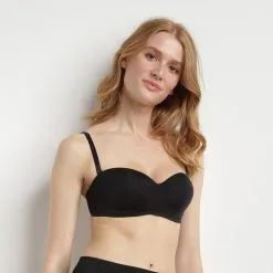 Soutien-gorge Bandeau Noir Sans Armatures Pour Femme InvisiFree