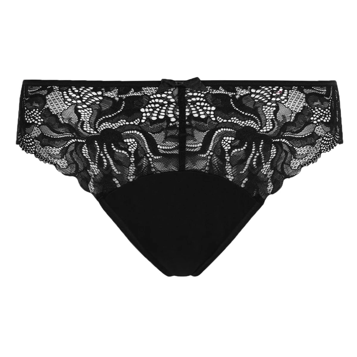 Culotte Noire Femme En Microfibre Et Dentelle Generous Essentiel 9 Culotte Noire Femme En Microfibre Et Dentelle Generous Essentiel – Image 7