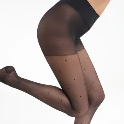 Collant Noir Fantaisie à Plumetis Pour Femme DIM Perfect Contention 25D -Vendite Maillots De Bain D08WBE1 0HZ 03