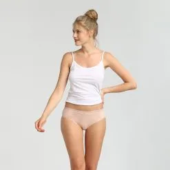 Lot De 2 Hipsters Coton Stretch Skin Rose Dim Basic Fashion -Vendite Maillots De Bain D09AKP2 8TW 03