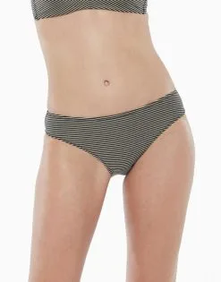 Bas De Maillot De Bain à Rayures Dorées Et Noires