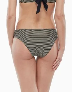 Bas De Maillot De Bain à Rayures Dorées Et Noires -Vendite Maillots De Bain D09F1PA 9XY 02