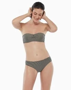 Bas De Maillot De Bain à Rayures Dorées Et Noires -Vendite Maillots De Bain D09F1PA 9XY 03