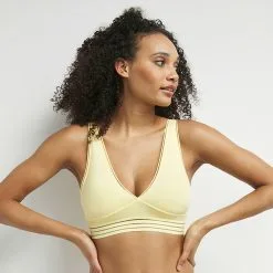 Soutien-gorge Triangle Sans Armatures En Microfibre Jaune Oh My Dim’s