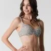 Maillot De Bain Soutien-gorge à Armatures En Jacquard, Blanc, Noir Et Or -Vendite Maillots De Bain D0AXXPA AO0 01