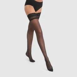 Bas Up Transparents Noirs Perfect Contention 25D