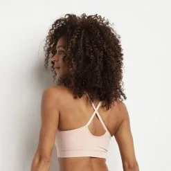 Brassière Sans Coutures à Impact Léger Rose Amande Chiné Dim Sport -Vendite Maillots De Bain D0BV3C1 8YC 02