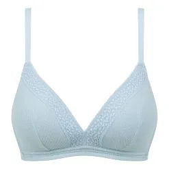 Soutien-gorge Sans Armatures Maille Et Dentelle Bleu Dragée Coton Lace -Vendite Maillots De Bain D0CIDC1 9T0 05