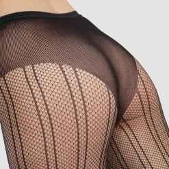 Collant Femme En Voile Transparent à Rayures Pyjama Noir 20D Dim Style -Vendite Maillots De Bain D0CM8M1 0HZ 03