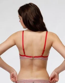 Haut De Maillot De Bain à Armatures Et Nœud, Rayures Rouges -Vendite Maillots De Bain D0CP6PA ASO 02