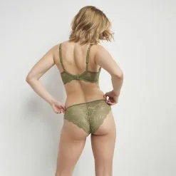 Soutien-gorge Emboitant Armatures En Dentelle Fleurie Kaki Daily Glam -Vendite Maillots De Bain D0CU8C1 2KZ 04