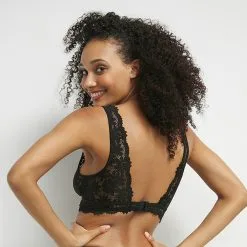 Bralette Foulard Sans Armatures En Dentelle Florale Noir Daily Glam -Vendite Maillots De Bain D0CUAC1 0HZ 02