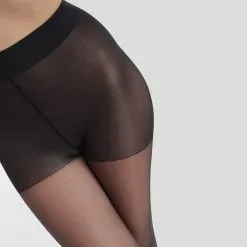 Collant Noir Diam's Voile Galbé 22D -Vendite Maillots De Bain D1141E1 0HZ 03