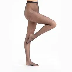 Collant Noir Résille 73D Madame So Fashion