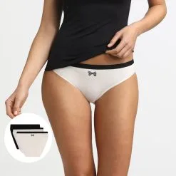 Lot De 3 Slips Nœud Noir En Coton Les Pockets