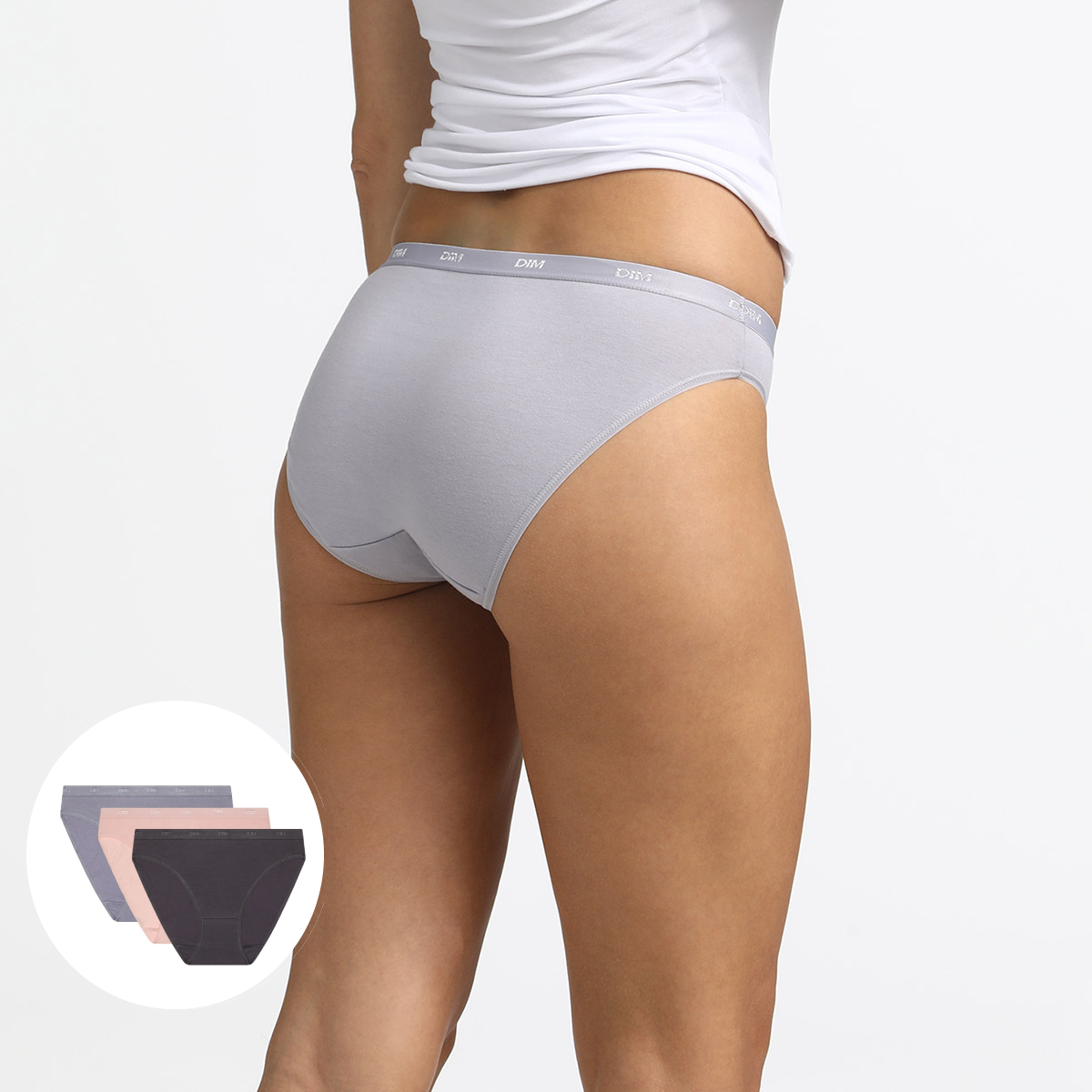 Lot De 3 Slips Taupe, Rose Et Gris Les Pockets EcoDIM 4 Lot De 3 Slips Taupe, Rose Et Gris Les Pockets EcoDIM – Image 2