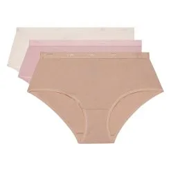 Lot De 3 Boxers Peau/rose/nacre Les Pockets Coton -Vendite Maillots De Bain D4H01P3 8EP 05