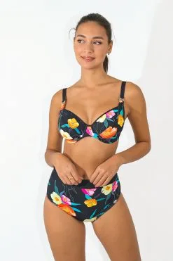 SUN PLAYA Maillot De Bain Deux Pièces Culotte Taille Haute Pina Noir