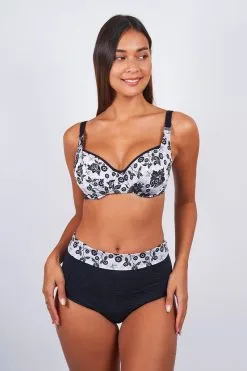 Maillot De Bain Sun Playa Balconnet Cup D,E,F,G Slip Taille Haute Dahlia