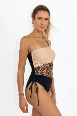 O'Salée Maillot De Bain Une Pièce Asymétrique Bandeau Sexy Léopard -Vendite Maillots De Bain maillot de bain une piece asymetrique bandeau sexy leopard 3